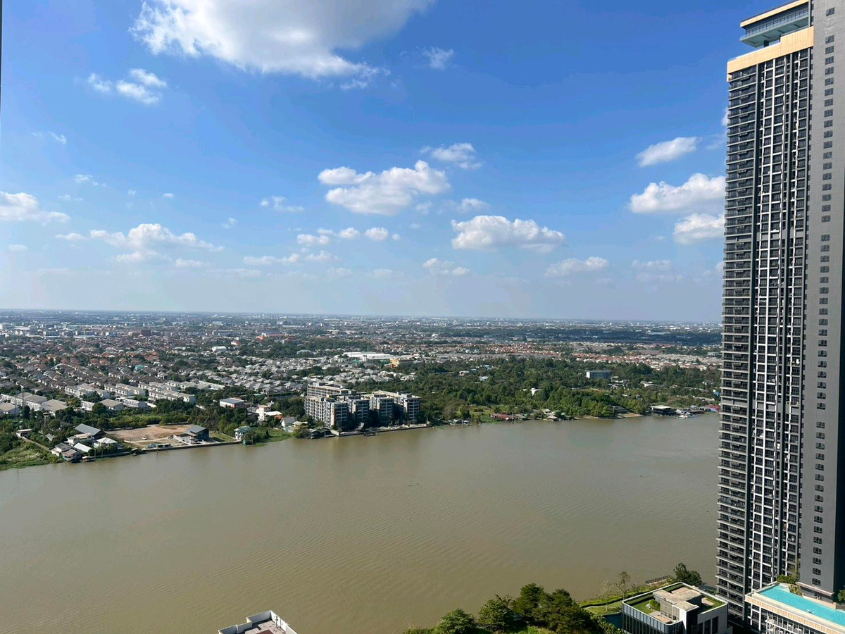 For RentCondoRattanathibet, Sanambinna : For rent, Politan Rive, 34th floor, size 30 sq m, river view, fully furnished, ready to move in, economical price.