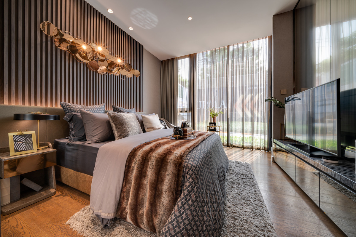 For SaleCondoSathorn, Narathiwat : Luxury condo bedroom at Supalai Icon Sathorn, Contact 062-496-6454