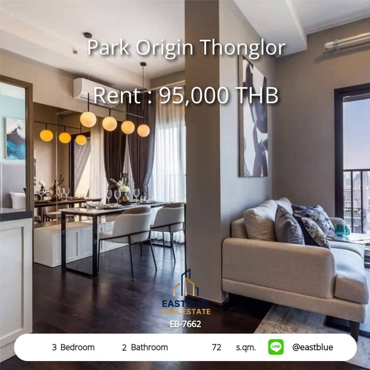 For RentCondoSukhumvit, Asoke, Thonglor : Rent a Park Origin Thonglor condo with 3 bedrooms near BTS for only 95,000 baht/month!
Luxurious living in the heart of Thonglor with complete amenities!