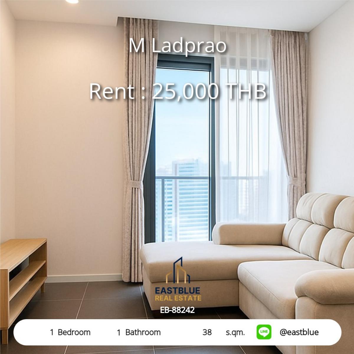 For RentCondoLadprao, Central Ladprao : Rent a condo at M Ladprao 38 sqm. near BTS/MRT Ladprao
Beautiful and complete, swimming pool, fitness starting at 25,000 Baht/month!