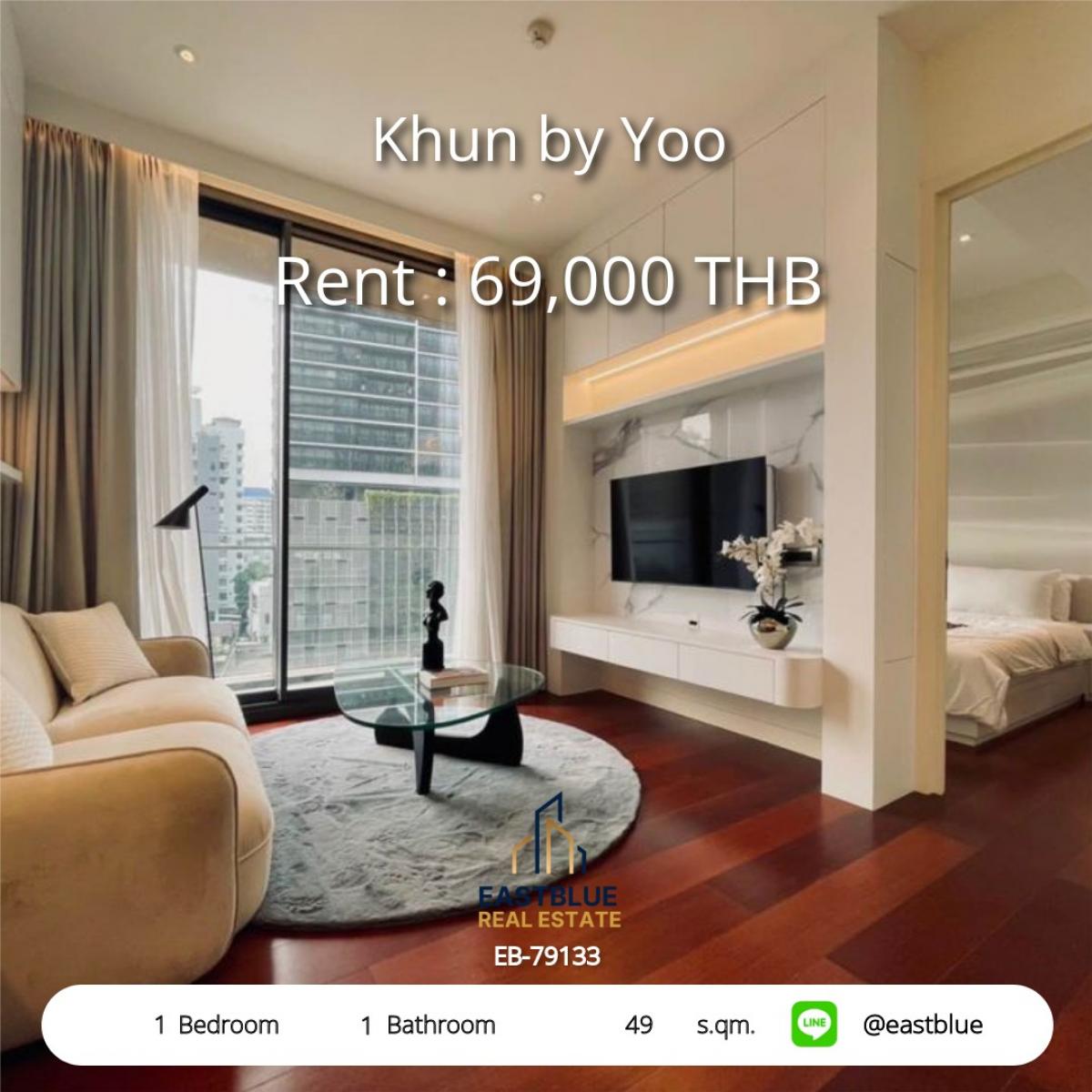 For RentCondoSukhumvit, Asoke, Thonglor : Rent a luxurious 1-bedroom condo, 49 sqm, in the heart of Thonglor, with complete amenities!