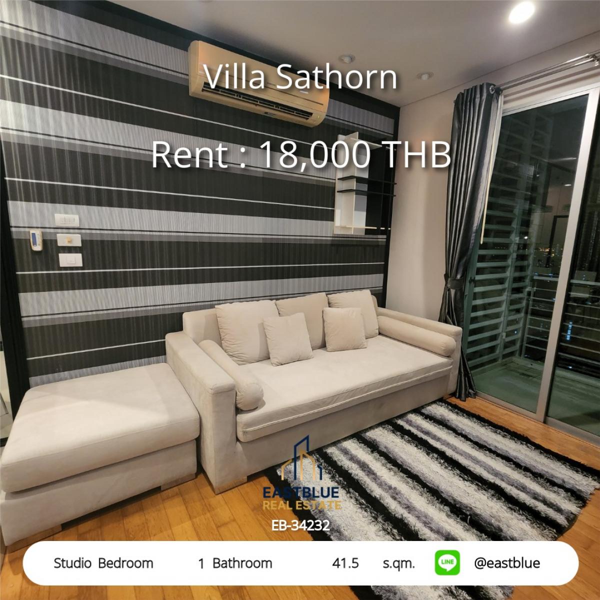 ให้เช่าคอนโดวงเวียนใหญ่ เจริญนคร : 06/02/2026, 🔥 เช่าคอนโด Villa Sathorn 41.5 ตร.ม. ใกล้ BTS Krung Thon Buri 
เพียง 18,000 บาท/เดือน พร้อมสิ่งอำนวยความสะดวกครบครัน!