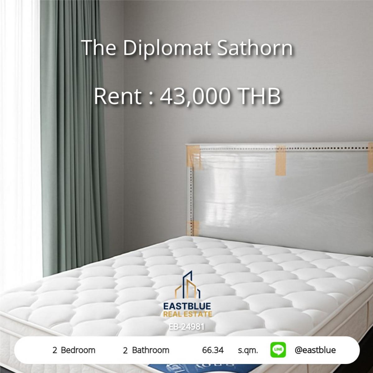For RentCondoSathorn, Narathiwat : Rent a luxury condo The Diplomat Sathorn2 bedrooms near BTS Surasak for only 43,000 baht/month!