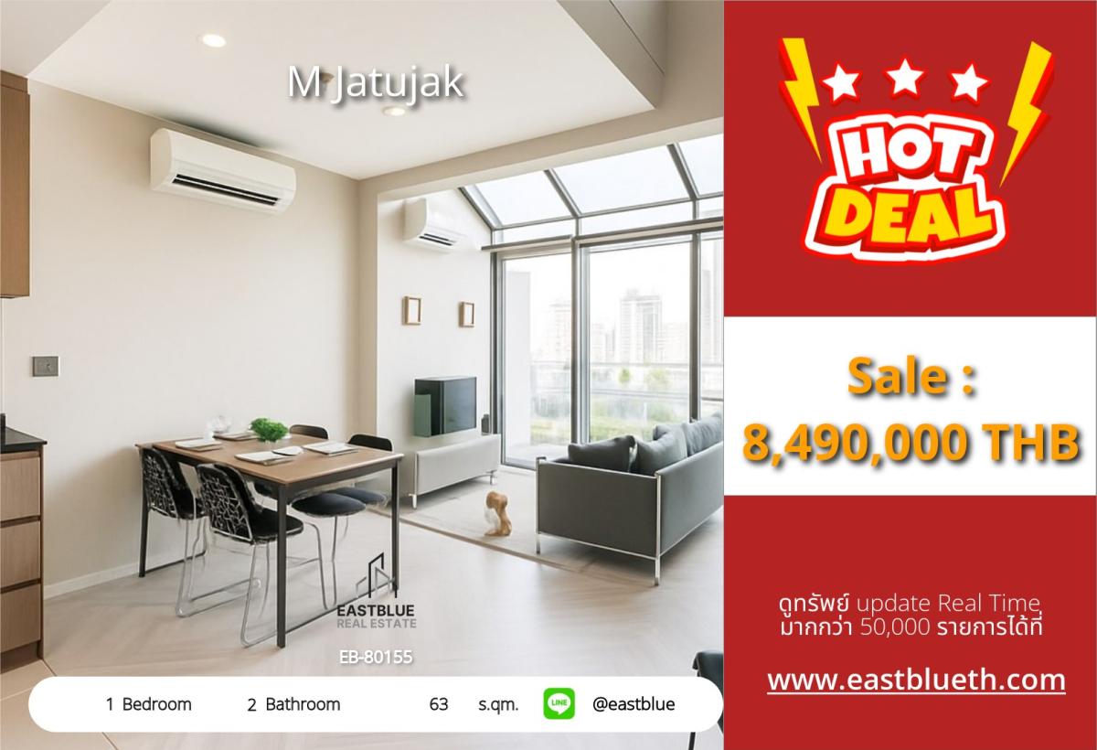 For SaleCondoSapankwai,Jatujak : 12/02/2026, Luxury condominium 63 sq.m. in the heart of Chatuchak, close to BTS/MRT for only 8.49 million THB.Includes a fitness center, swimming pool, and complete amenities!