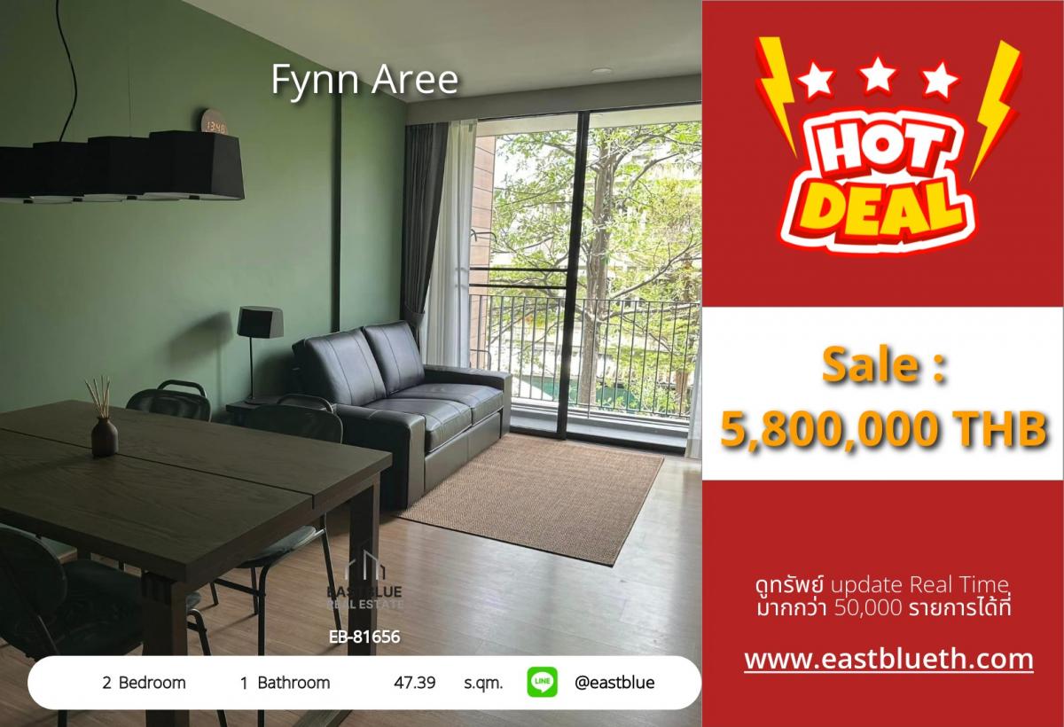 For SaleCondoAri,Anusaowaree : Luxury condo with 2 bedrooms in the Ari area, close to BTS, convenient for all travels.
Price only 5.8 million, complete with swimming pool and fitness facilities!