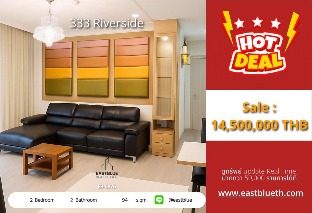 For SaleCondoBang Sue, Wong Sawang, Tao Pun : Transform your life near BTS Bang Pho!
Condo with 2 bedrooms, 94 sq.m., river view, plus a luxurious swimming pool!