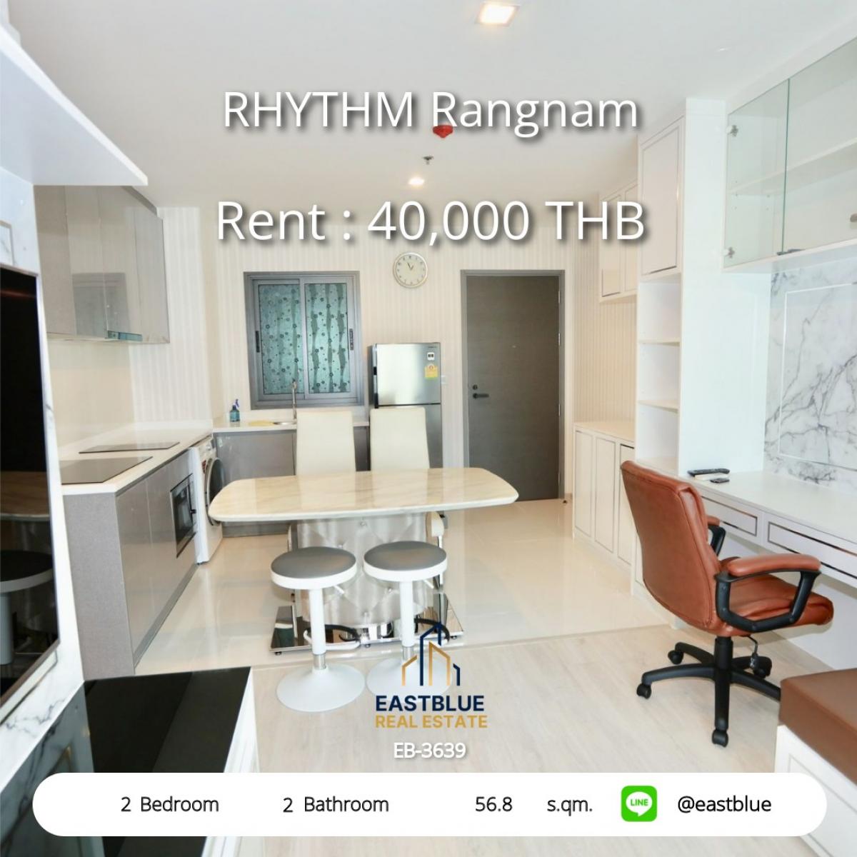 For RentCondoRatchathewi,Phayathai : Rent a condo RHYTHM Rangnam 2 bedrooms 2 bathrooms near BTS Victory Monument
Beautiful view, swimming pool, complete fitness, great price 40,000 baht/month!