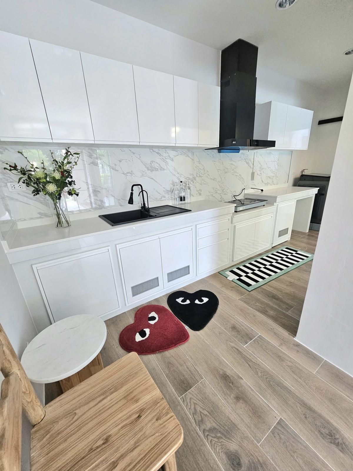 For RentTownhomeMin Buri, Romklao : Single house, 3 bedrooms, with a spacious area of 152 sq m. Rent only 55,000 baht/month, near Rama 9-Krungthep Kreetha!