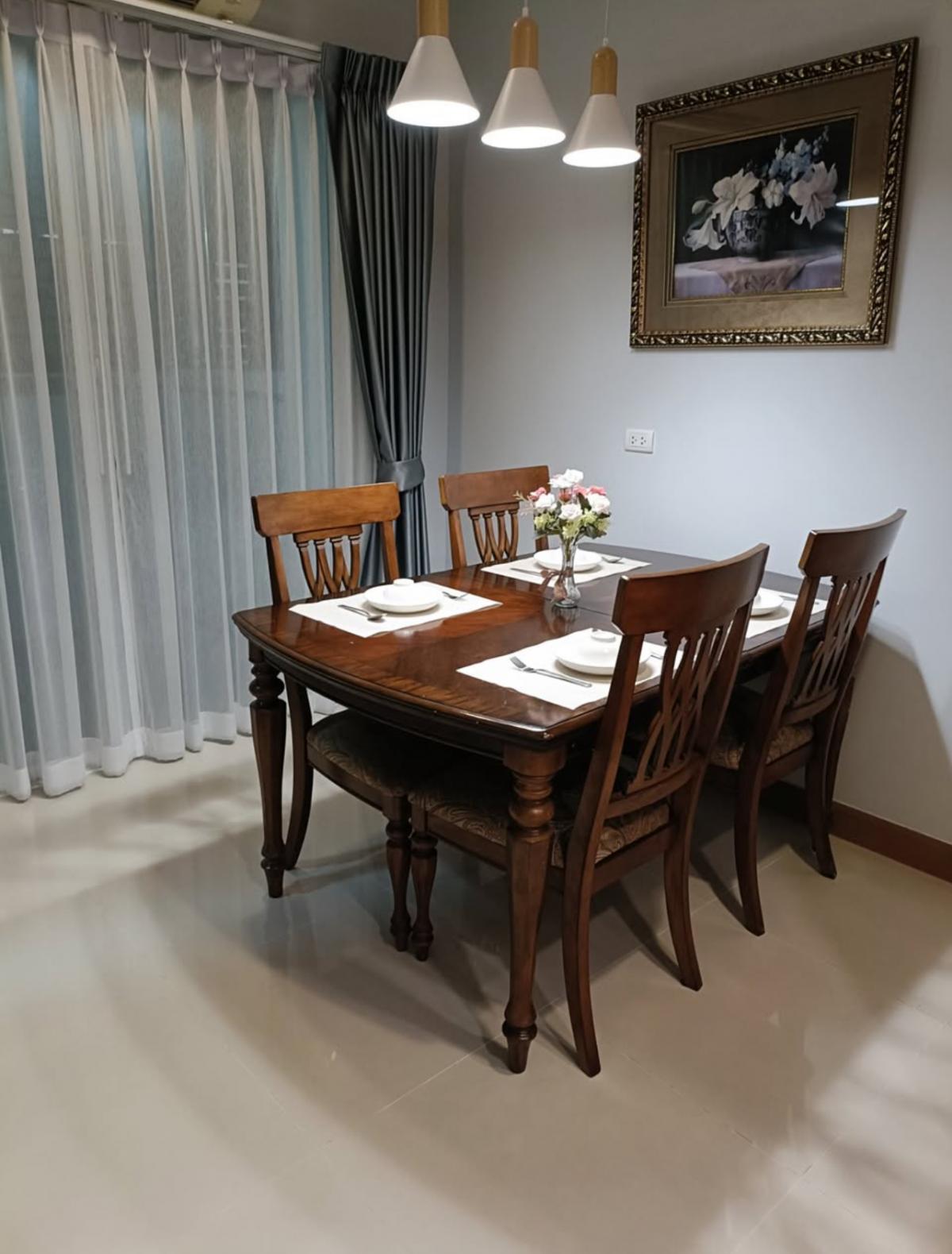 For RentTownhomeLadkrabang, Suwannaphum Airport : 3-story townhome for rent, ready to move in, near Suvarnabhumi Beautiful house, fully furnished, comfortable, safe, easy to travel.