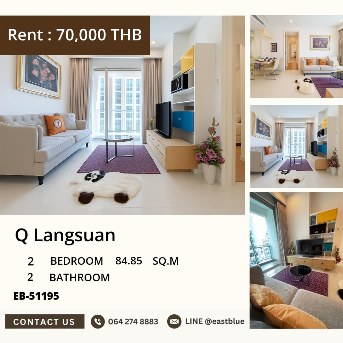 ขายคอนโดวิทยุ ชิดลม หลังสวน : 24/03/2026, รวมค่าโอนLuxury 2 Bed Condo at Q Langsuan – Prime Ratchadamri Location! 
ขาย 23.69 ล้าน เช่าเพียง 70,000 บาท/เดือน พร้อมสิ่งอำนวยความสะดวกครบครัน! 0642748883