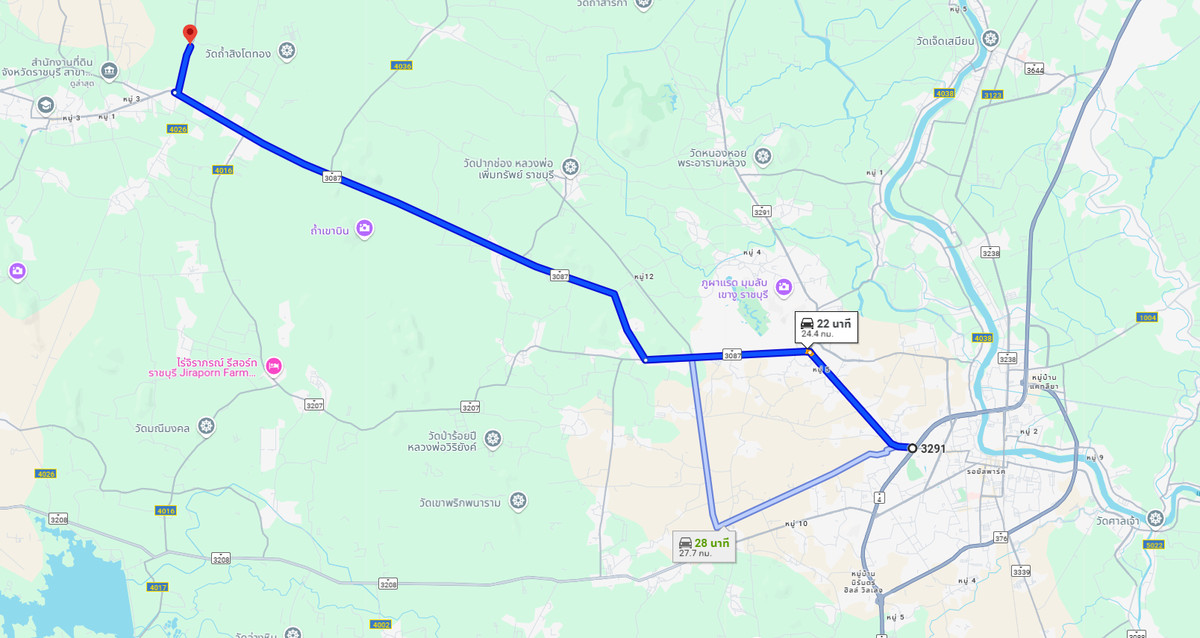 ขายที่ดินราชบุรี : ที่ดินแปลงใหญ่ ใกล้ชุมชนขยายอำเภอจอมบึง  ราชบุรี