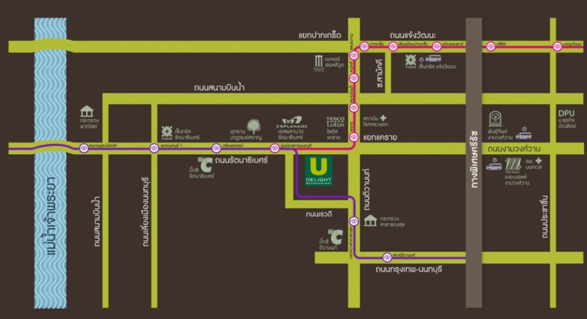 ให้เช่าคอนโดรัตนาธิเบศร์ สนามบินน้ำ พระนั่งเกล้า : ให้เช่า 1 ห้องนอน 