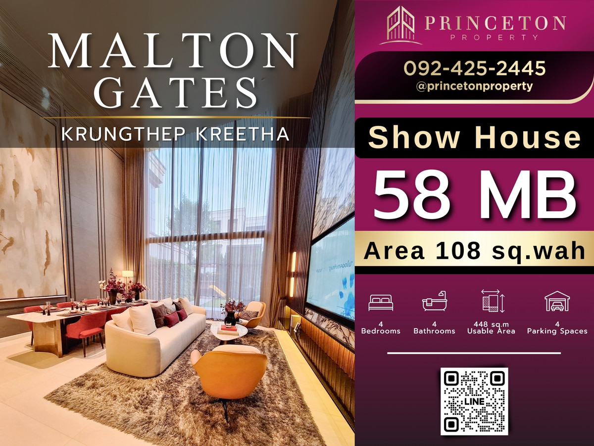 For SaleHousePattanakan, Srinakarin : Exclusive Show Home Malton Gates Krungthep Kreetha 📞092-4252445