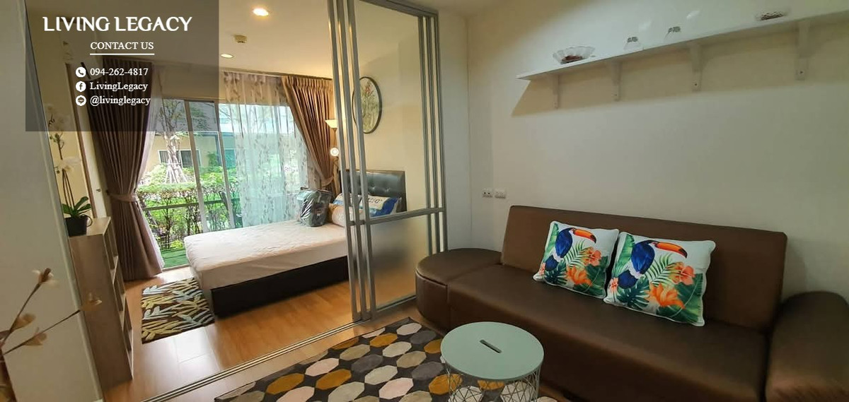 ให้เช่าคอนโดพัฒนาการ ศรีนครินทร์ : SPKGP2 ให้เช่าคอนโด Lumpini Ville Onnut - Phatthanakan 34 ตร.ม. ชั้น 1 line id : @livinglegacy