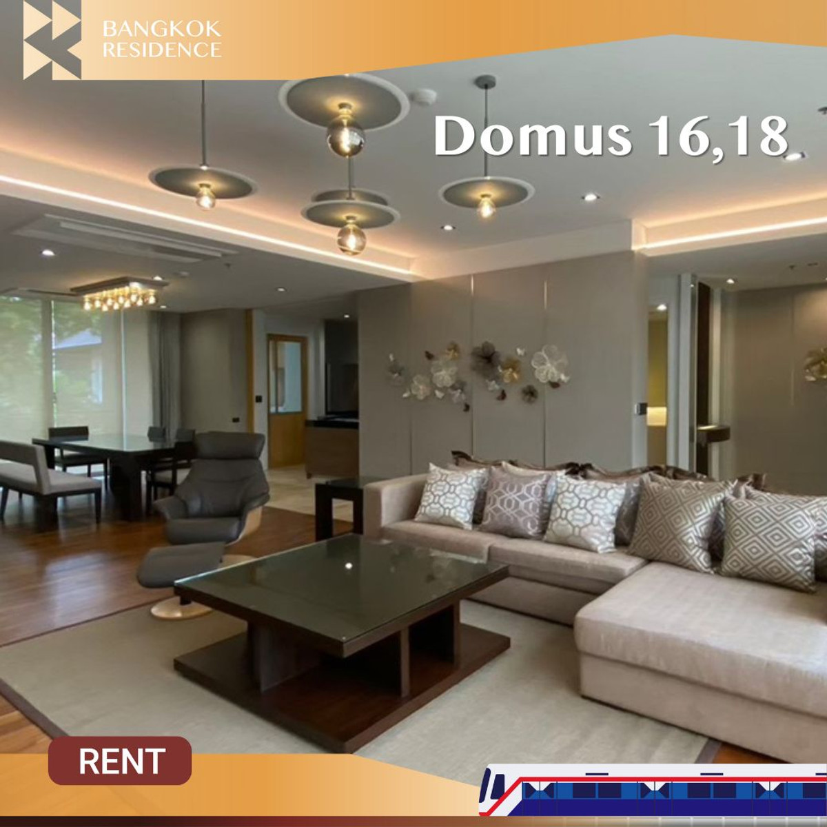 ให้เช่าคอนโดสุขุมวิท อโศก ทองหล่อ :  Domus 16 & 18 💎 Spacious Luxury Living 🌟 ใกล้ BTS อโศก 