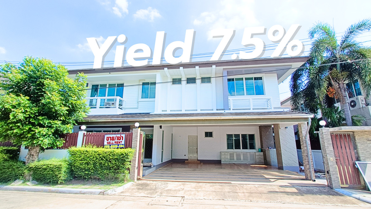 ขายบ้านพัฒนาการ ศรีนครินทร์ : ขาย พร้อมผู้เช่า yield 7.5%+ หมู่บ้านณุศาศิริ พระราม9-กรุงเทพกรีฑา มีลิฟท์ มีห้องแม่บ้าน 91 ตร.ว.  4ห้องนอน 4ห้องน้ำ  รีโนเวทใหม่ เดินน้ำ-ไฟใหม่ บ้านไม่ทรุด