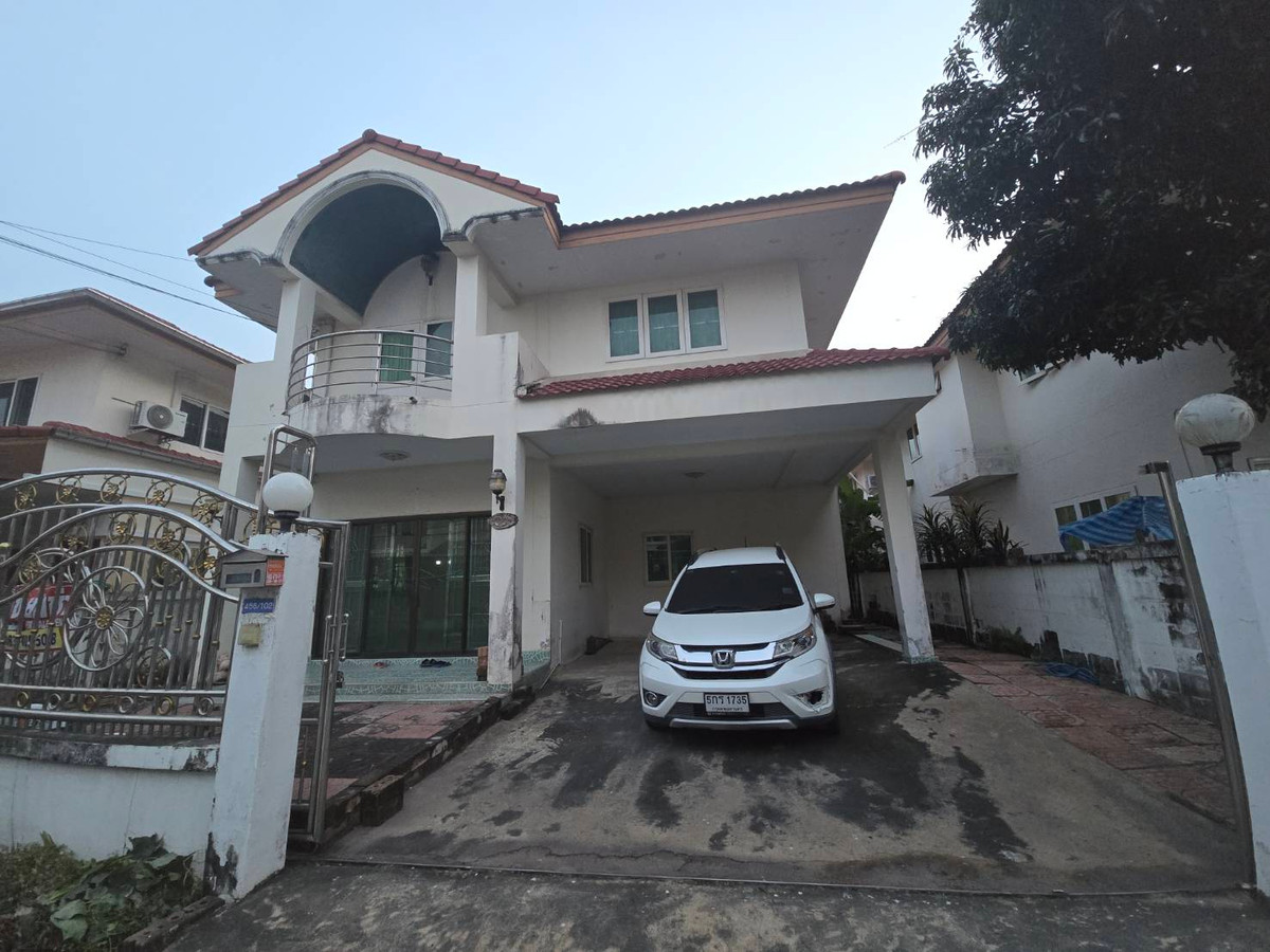 ขายบ้านสมุทรปราการ สำโรง : บ้านใกล้ทางด่วนกาญจนาพิเษก คุ้มที่สุดย่านเทพารักษ์!! ขายบ้านเดี่ยว 2 ชั้น หมู่บ้านเฟื่องฟ้าวิลล่า9 เฟส5  ขนาด 53 ตร.วา. ใช้สอย170 ตร.ม.