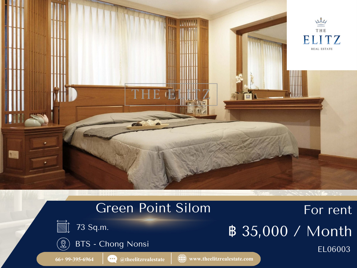 For RentCondoSilom, Saladaeng, Bangrak : ✨ Best Value in Silom, Green Point Silom Condo, lots of usable space, good layout, at the best value price in the Silom area ❤️
