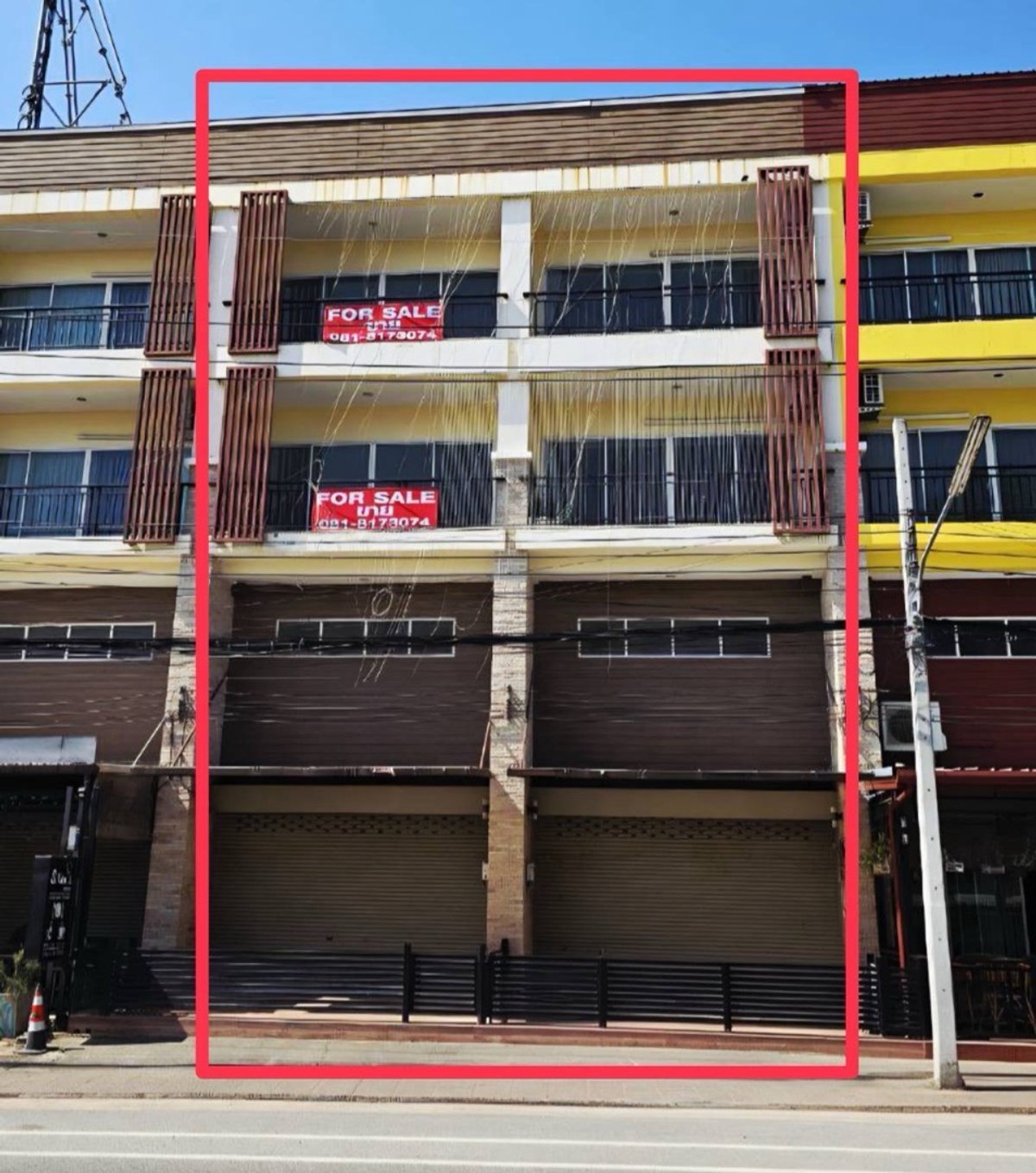 For SaleShop HouseHuahin, Prachuap Khiri Khan, Pran Buri : 🔥🏙️Commercial building for sale, shophouse, 2 units, 3 and a half floors, good location near Khao Tao Beach🌊 and Khao Tao Reservoir Hua Hin Prachuap Khiri Khan ⭐️⭐️