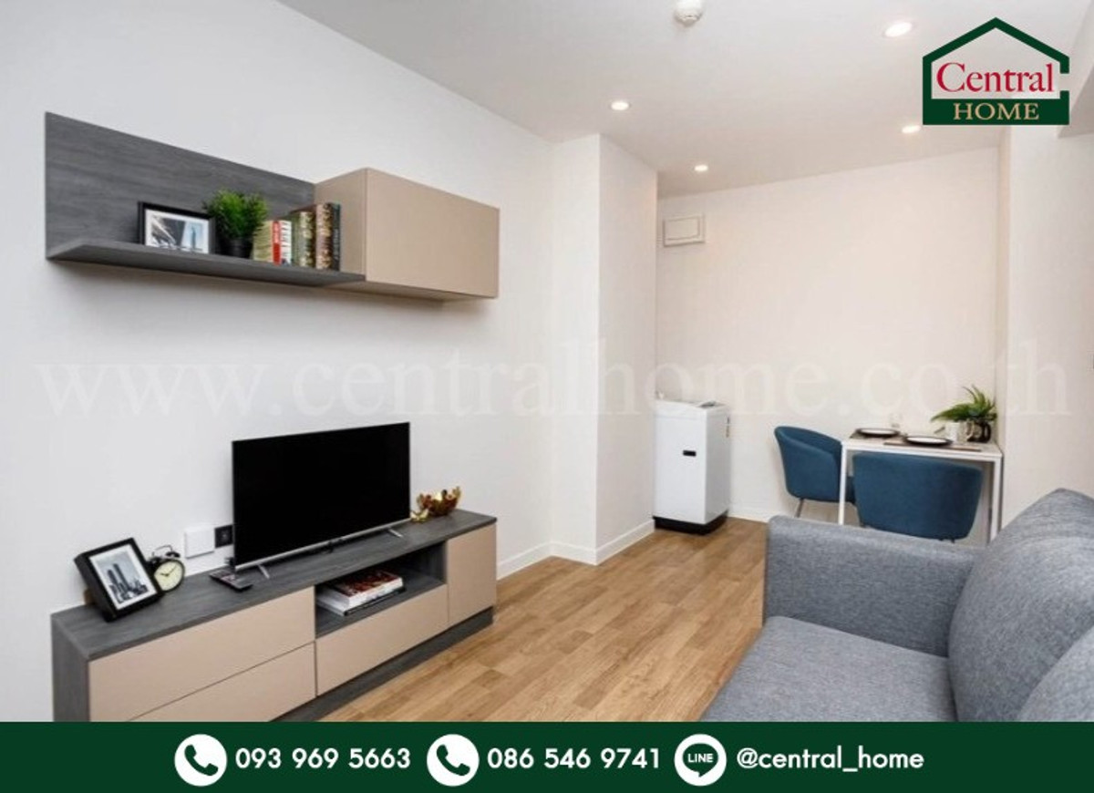 For RentCondoRama9, Petchburi, RCA : Condo for rent, Groove Ratchada-Rama 9, corner room, open view, fully furnished, ready to move in.