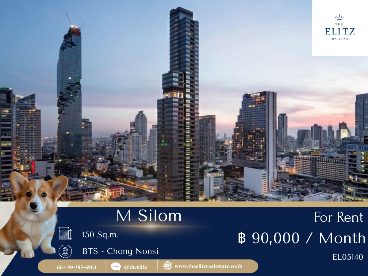 For RentCondoSilom, Saladaeng, Bangrak : ✨High-Ceiling Luxury Unit for Rent! M Silom Narathiwas | Urban Lifestyle with Top-tier Facilities ❤️