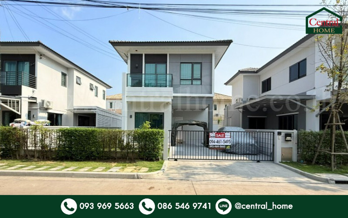 For SaleHouseNonthaburi, Bang Yai, Bangbuathong : Single house, Centro Ratchaphruek 345, beautiful plot, modern style, complete functions, ready to move in.