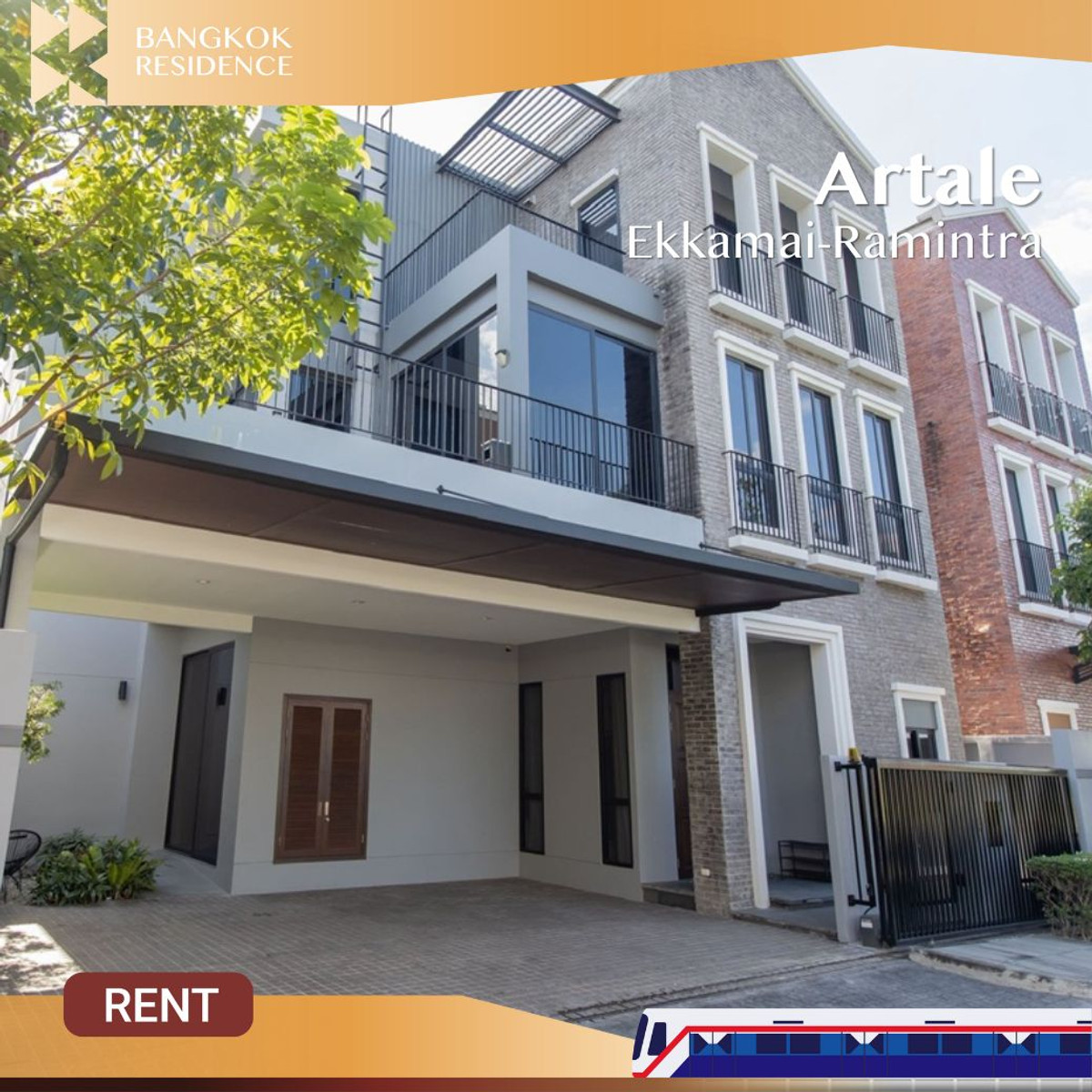 For RentHouseKaset Nawamin,Ladplakao :  Artale Ekkamai–Ramintra 🏡 Premium Luxury Home, Fully Furnished & Ready to Move In 💎 