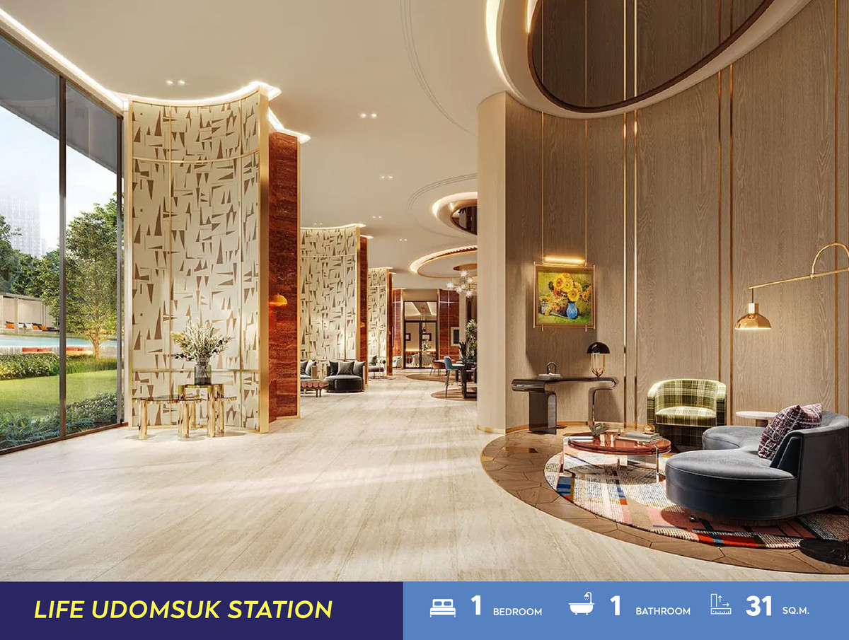 ขายคอนโดอ่อนนุช อุดมสุข : Life Udomsuk Station (1 Bedroom 31 sq.m. Floor 26) Price 4,000,000 thb.