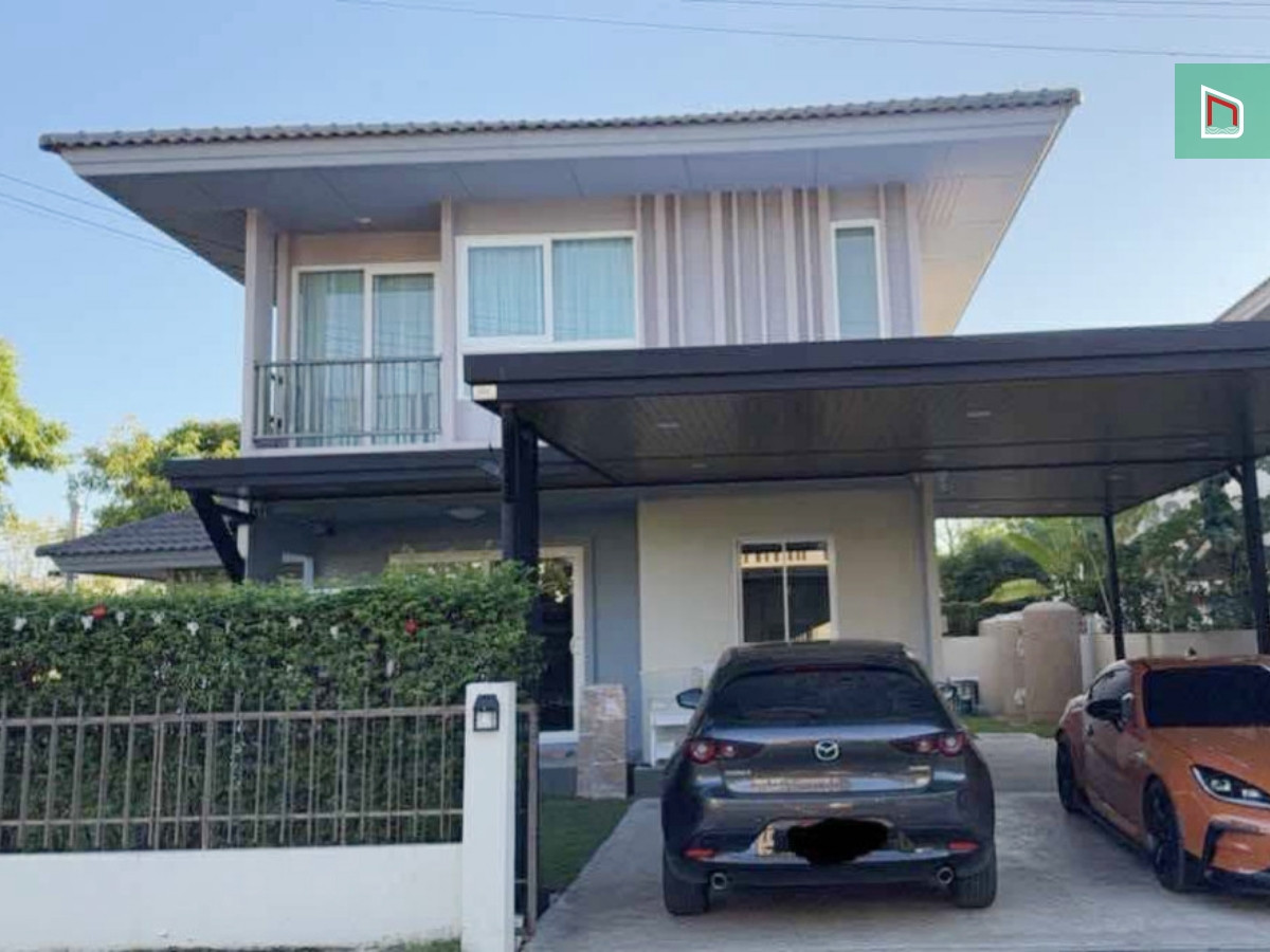 For SaleHouseBangna, Bearing, Lasalle : Single house, Kanasiri Bangna, Soi ABAC Bangna, 61 sq m., 3 bedrooms, 2 bathrooms, 4.25 million, quiet, beautiful house, shady, ready to move in, near educational institutions.