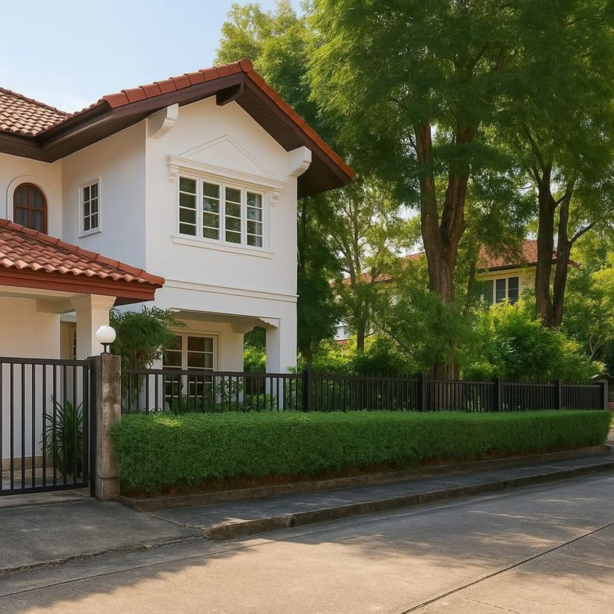 ให้เช่าบ้านมีนบุรี-ร่มเกล้า : ให้เช่าบ้านเดี่ยว2ชั้น หมู่บ้านสัมมากร ถนนรามคำแหง 112 แอร์เฟอร์ครบ มี 4 ห้องนอน | 3 ห้องน้ำ ราคาเช่าเดือนละ65,000 บาท / เดือน