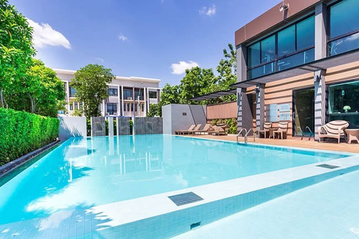 For SaleTownhomeNawamin, Ramindra : 3-story townhome for sale, PATIO Watcharapol - Ramindra, Modern Iconic Style, area 19.3 square meters, 4 bedrooms, Watcharapol Road, Tha Raeng Subdistrict, Bang Khen District, Bangkok