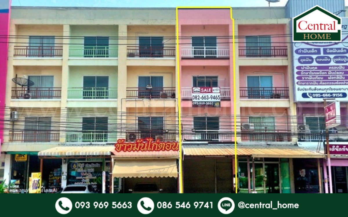 ขายอาคารพาณิชย์ปทุมธานี รังสิต ธรรมศาสตร์ : อาคารพาณิชย์ ติดถนน พระองค์เจ้าสาย - คลอง 4 ลำลูกกา ราคาถูก