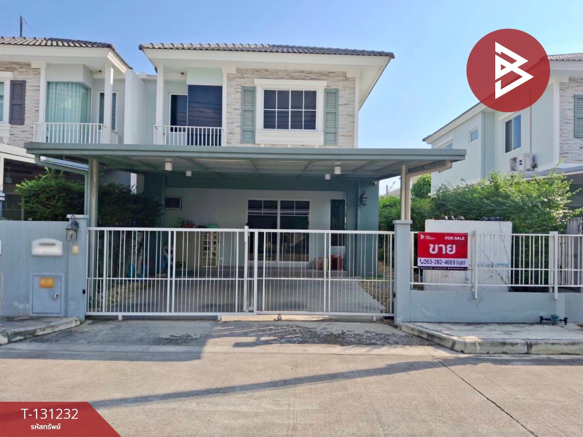 For SaleMahachai Samut Sakhon : Semi-detached house for sale, Villaggio Village, Phetkasem Sai 4, Krathum Baen, Samut Sakhon.