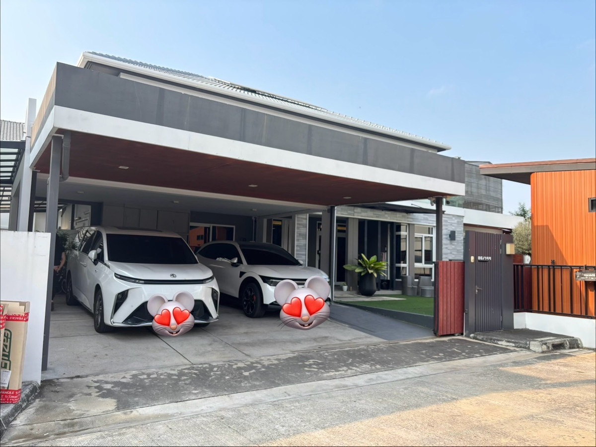 For SaleHouseBangna, Bearing, Lasalle : Single house in Manthana Village, Bangna Km. 7