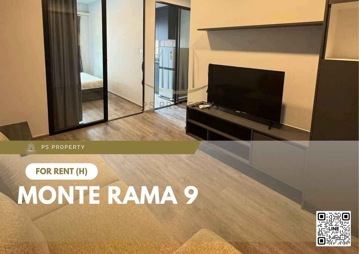 For RentCondoRama9, Petchburi, RCA : For Rent ✨ Monte Rama 9 ✨ Fully furnished with appliances. Near ARL Ramkhamhaeng.
