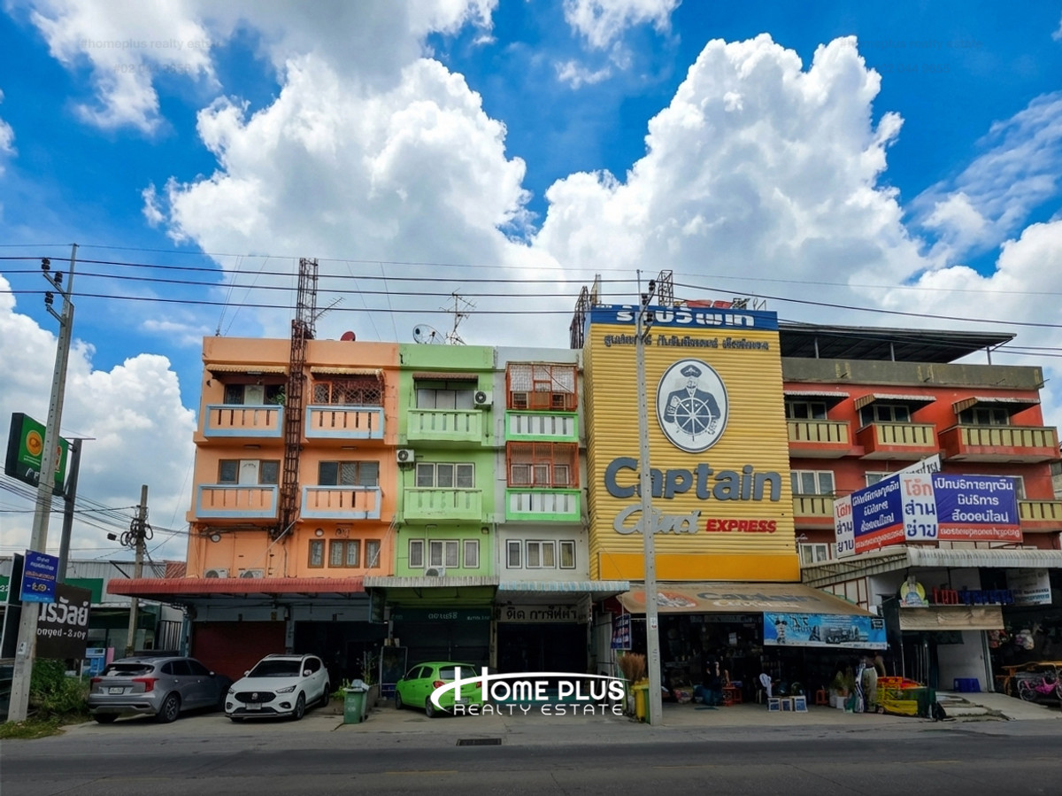 ขายอาคารพาณิชย์นนทบุรี บางใหญ่ บางบัวทอง : อาคารพาณิชย์ 4 ชั้น 2 คูหา โครงการณีรวัลย์ ราชพฤกษ์–ท่าอิฐ