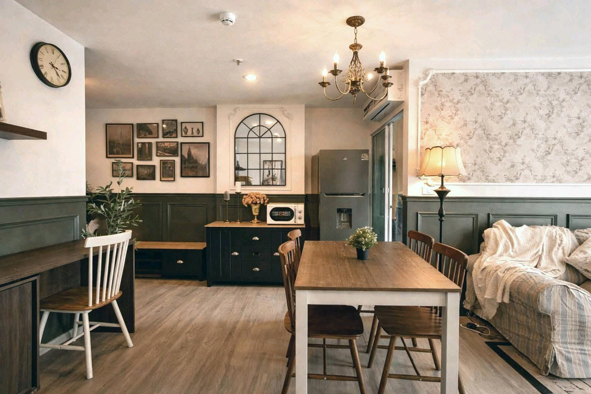 For RentCondoBangna, Bearing, Lasalle : ✨ Big room, 2 bedrooms, near BTS Bangna, only 400 m., high floor, corner room, Chao Phraya River view.