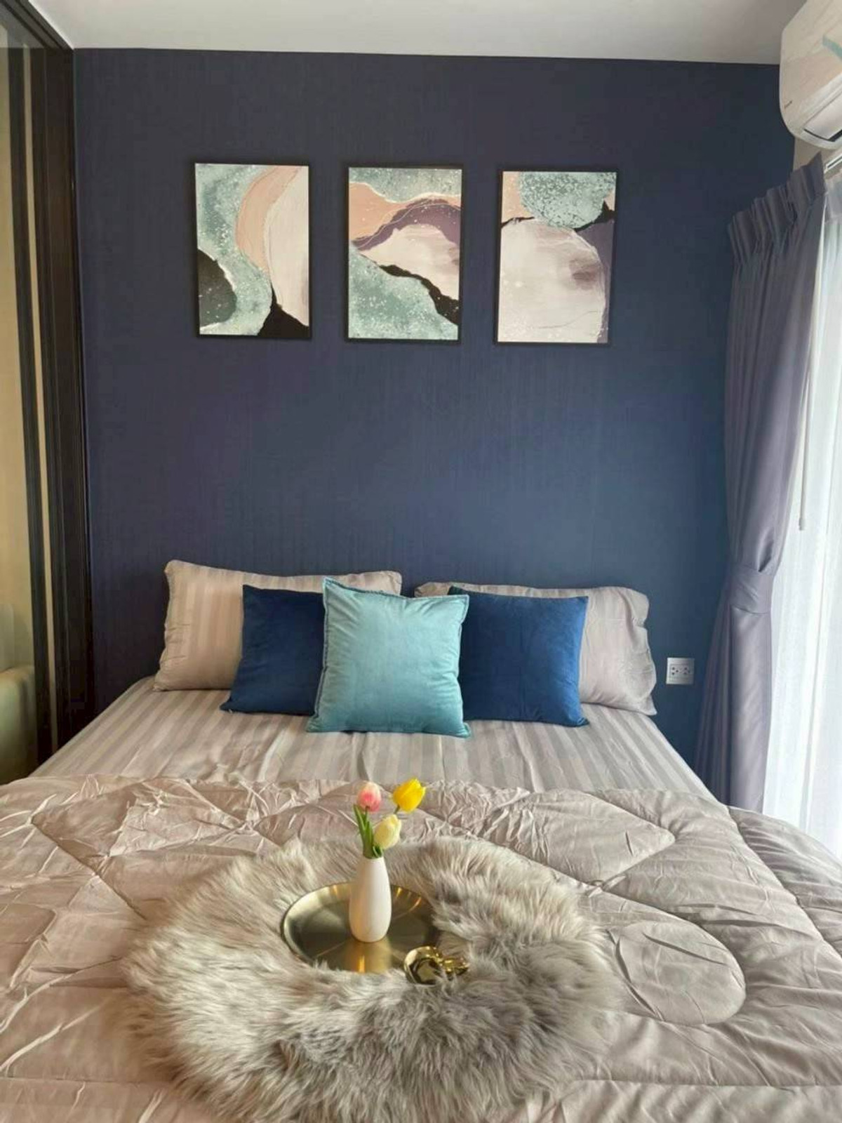 For RentCondoPathum Thani,Rangsit, Thammasat : 🏡 For rent Kave TU 8,500฿💖 ✨ Building D, 5th floor, open view.