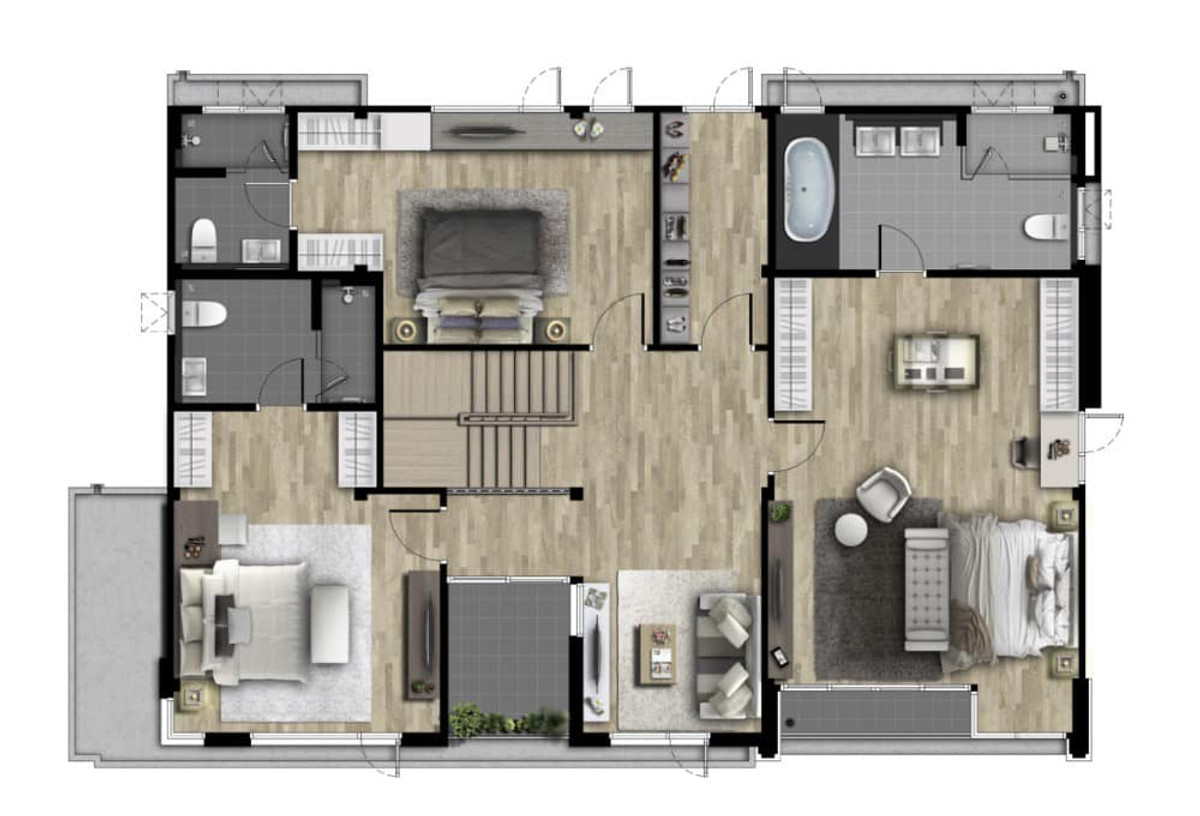 บ้านนนทบุรี บางใหญ่ บางบัวทอง : ขาย/ให้เช่า บ้านเดี่ยว Modern Luxury (มือหนึ่ง) โครงการ The City สะพานมหาเจษฎาบดินทร์ฯ