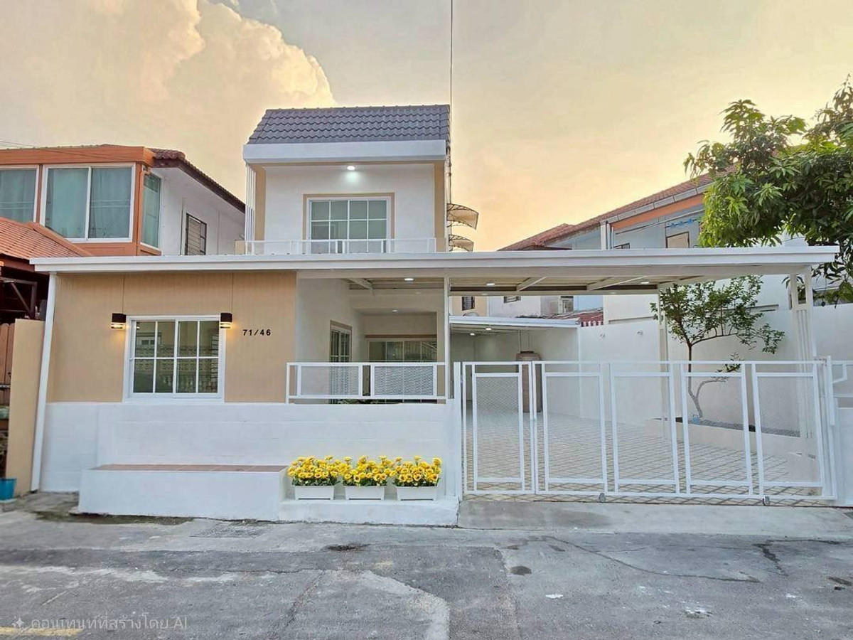 For SaleTownhomeNonthaburi, Bang Yai, Bangbuathong : Urgent sale! 2-story townhouse (semi-detached house feel) on the edge of the house with space on the side. Phra Pin Village 3, potential location next to Kanchanaphisek Road. Area up to 36.2 sq m., good value functions, 4 bedrooms, 2 bathrooms, newly deco