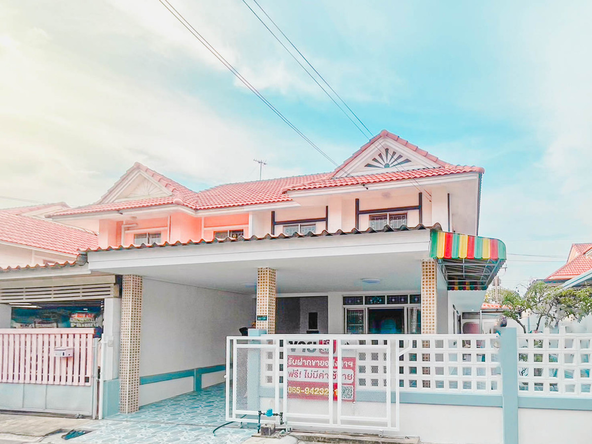 For RentPathum Thani,Rangsit, Thammasat : *Not accepting tenants with pets*H0209♛♚Townhome 3 bedrooms for rent𝓼for sale⚝Rangsit-Pathum Thani, semi-detached house, Pruksa Village D(D) Khlong Sam∞099-5919653,065-9423251▚Line@sureresidence