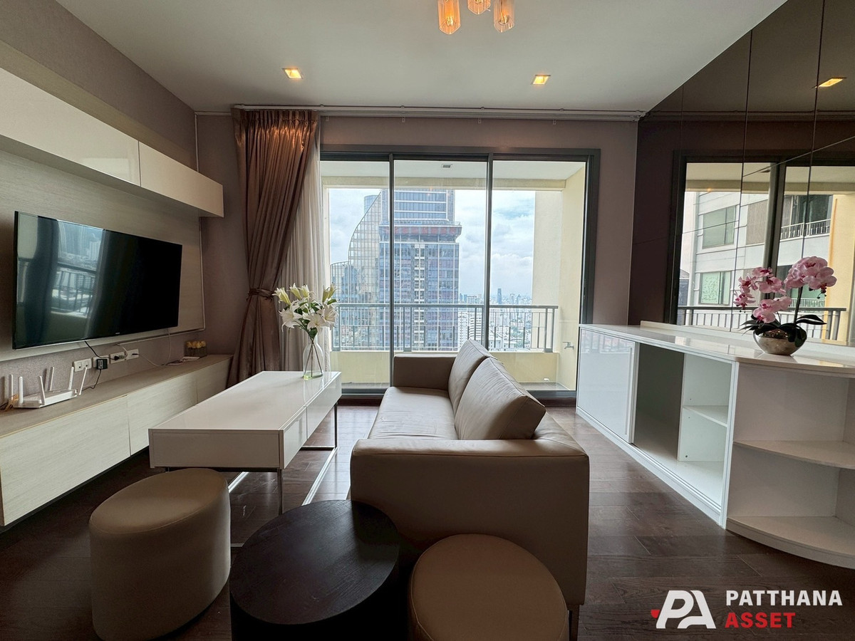 For RentCondoRama9, Petchburi, RCA : Q Asoke – 2 bedrooms for rent, beautiful room, good condition, like new.