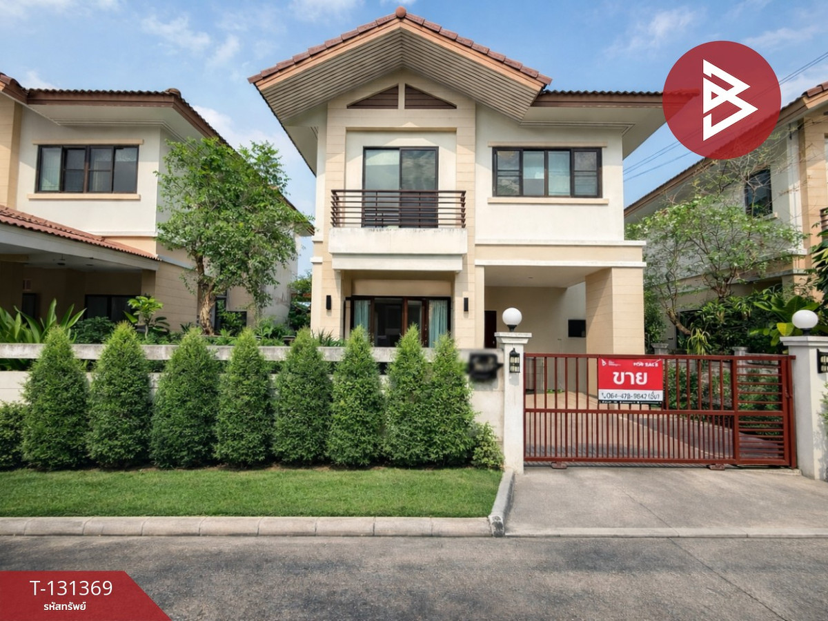 For SaleHouseNakhon Pathom : Semi-detached house for sale, Sabai Village, Paphawarin, Sam Phran, Nakhon Pathom.