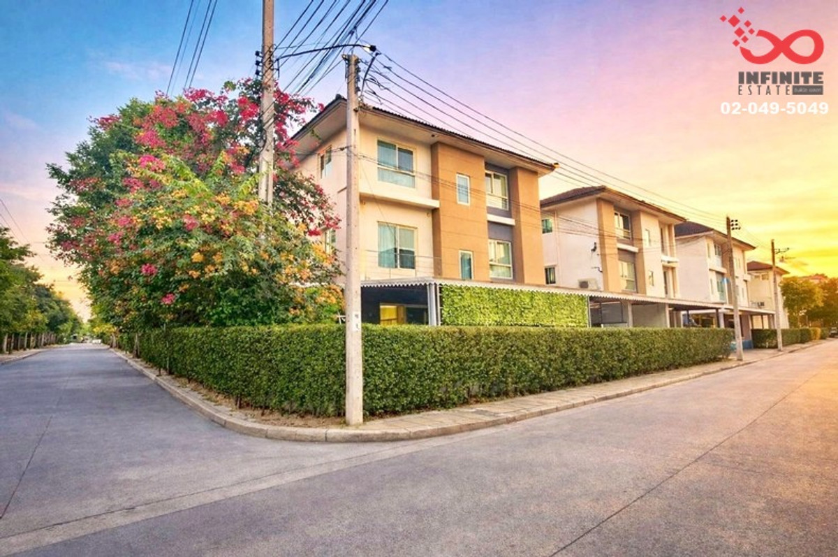 For SaleHouseRama5, Ratchapruek, Bangkruai : 3-storey detached house for sale, Mind Pinklao-Charan, corner house, 59 sq m, near Si Rat Expressway.