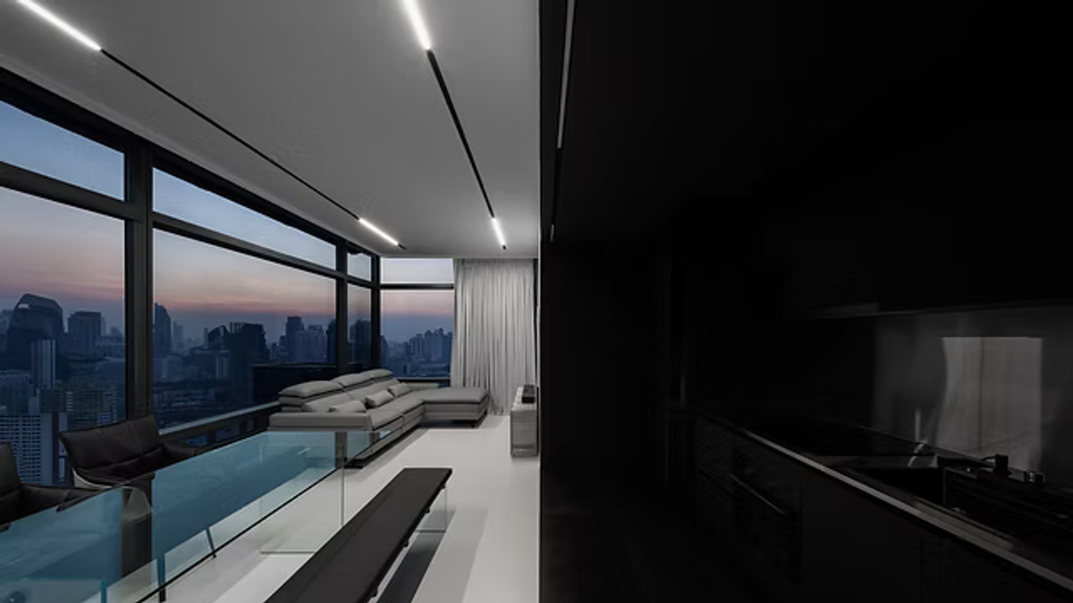 CondoRama9, Petchburi, RCA : 📌 High floor+ Office space📌Circle living prototype condo, 2 parking spaces (1 fixed parking space, 2nd floor), near the MRT, there is a shuttle, beautiful room, fully furnished, ready to move in!!