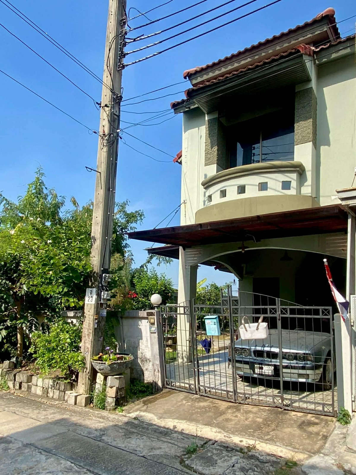 For SaleTownhomeNonthaburi, Bang Yai, Bangbuathong : Nanticha Village 1, corner house, ready to move in, free air conditioning.