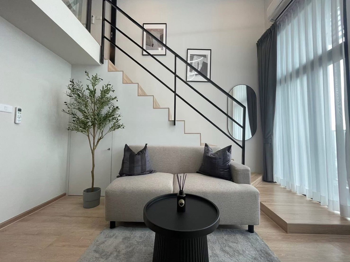 For RentCondoRama9, Petchburi, RCA : For rent ideo asoke rama9 (Ideo Asoke Rama 9) 1 bedroom, 1 bathroom (Duplex) 37 sq m., 31st floor, main building, city view, complete furniture and appliances, 28,000 baht.