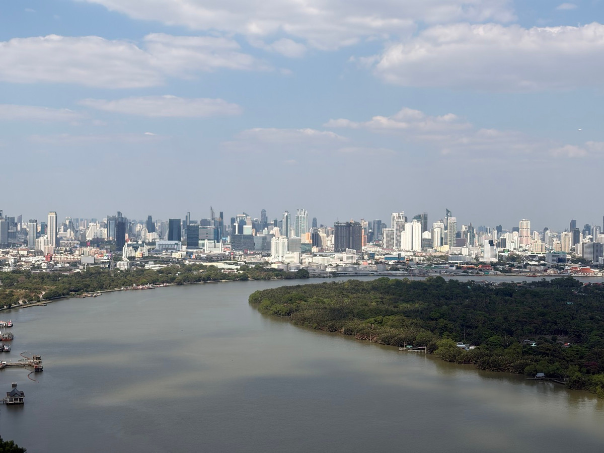 For SaleCondoRama3 (Riverside),Satupadit : For sale/rent Supalai Prima Riva Rama 3 | 3 bedrooms, high floor, river view ________________________________________ Luxury riverfront condo Supalai Prima Riva Rama 3, 42nd floor, area 256 sq m., 3 bedrooms, 5 bathrooms, maids room, panoramic Chao Phraya