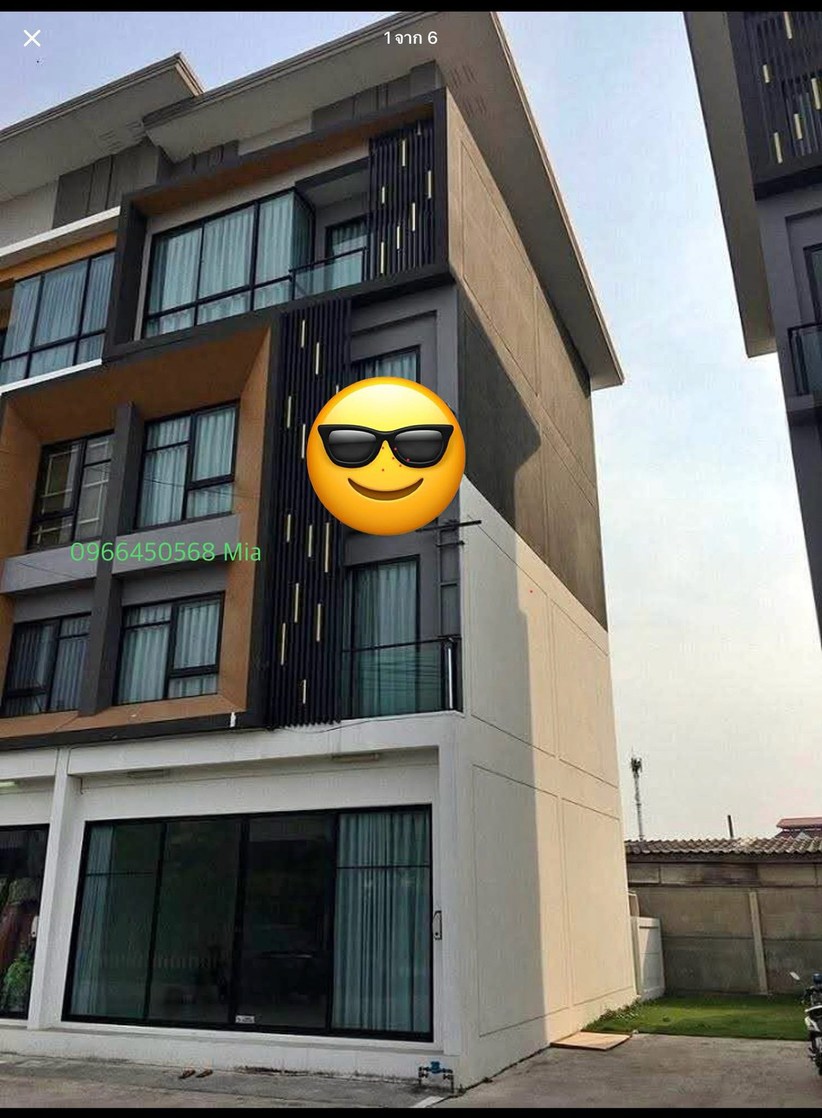 For RentOfficeBangna, Bearing, Lasalle : Golden Village Bangna - home office for rent 30k 😎 village’s entrance and 4 stories standing next to main road. corner unit