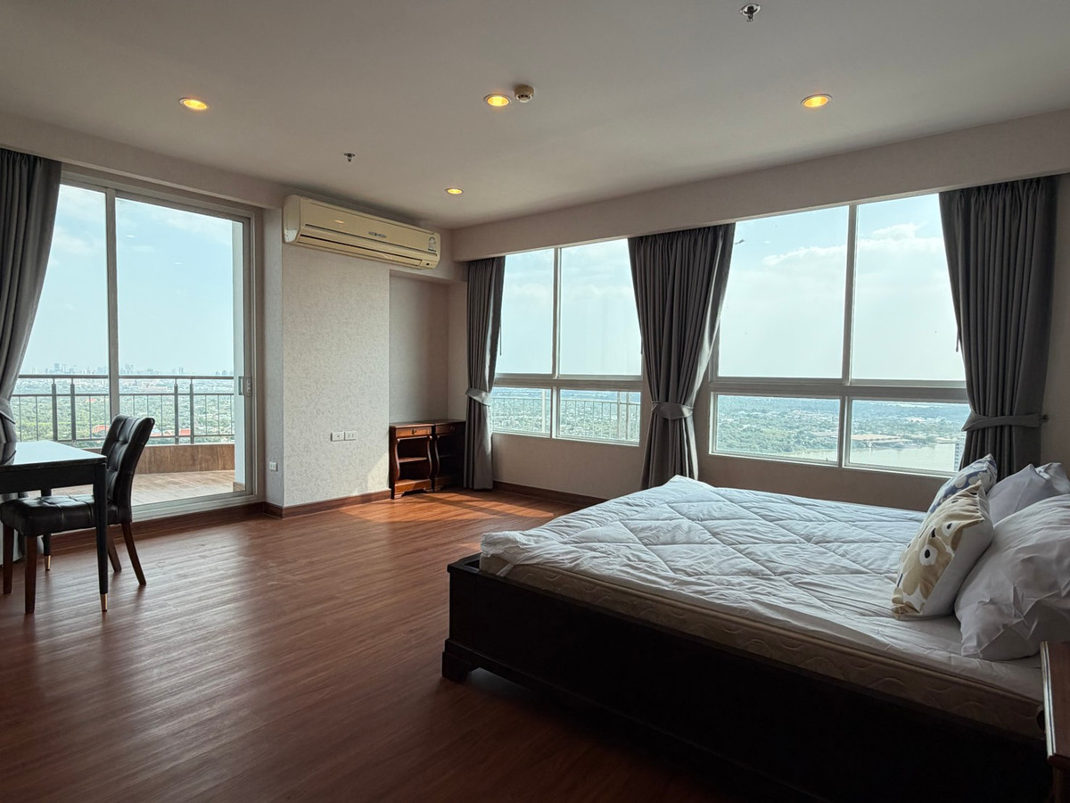 For SaleCondoRama3 (Riverside),Satupadit : For sale/rent Supalai Prima Riva Rama 3 | 3 bedrooms, high floor, river view ________________________________________ Luxury riverfront condo Supalai Prima Riva Rama 3, 42nd floor, area 256 sq m., 3 bedrooms, 5 bathrooms, maids room, panoramic Chao Phraya